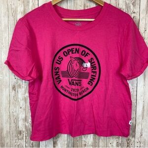 Vans 2020 US Open of Surfing Logo Short Sleeve Top Size Large Women